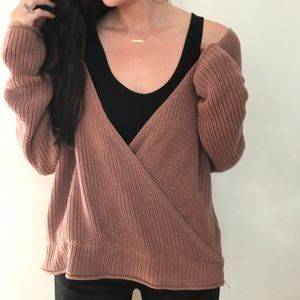 Oversized pink sweater